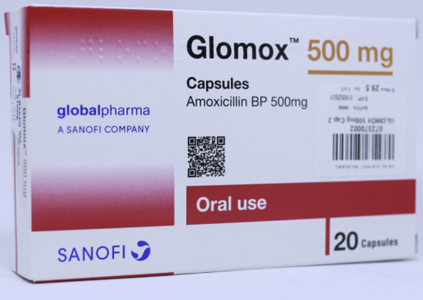 Glomox 500mg 20 capsules 