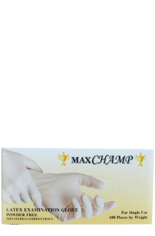 H-safe latex gloves M free powder 100's