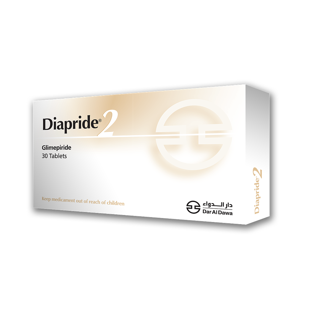 Diapride 2mg 30 tablets 