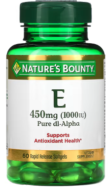Nature's Bounty Vitamin E 1000IU 60 capsules