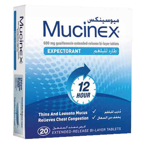 Mucinex 600mg 20 tablets