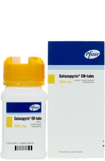 Salazopyrin 500mg 100 tablets