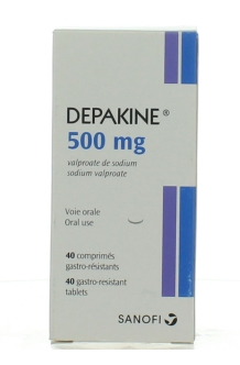 Depakine 500mg 40 tablets