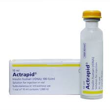 ACTRAPID HM 100IU/ML SOLUTION FOR INJECTION 10ML VIAL 1'S