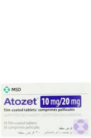 ATOZET 10/20 MG FILM COATED BILAYER TABLET 30'S