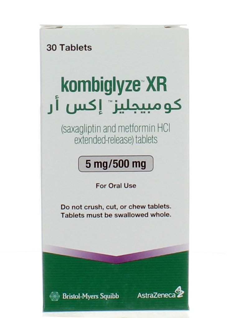 KOMBIGLYZE XR 5/500MG TABLETS 28'S