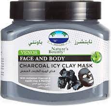 Nature's Bounty Charcoal icy clay mask face & body 600