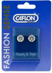 Caflon Fashion Sense Gold Plated White Cubic Zirconia Earring 8Mm