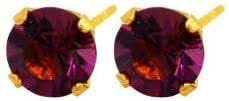 Caflon Fashion Gold Plated 6mm Amethyst Tiffany Earrings