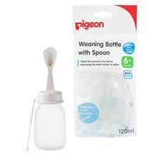 PIGEON WEANING BOTTLE WITH SPOON (+6M) 120ML
