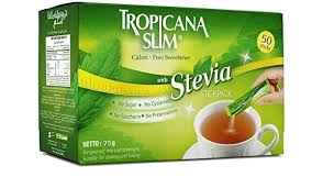TROPICANA SLIM STEVIA ZERO CALORIES 50 STICKS