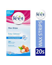 VEET EASY-GEL WAX SENSITIVE STRIPS 20'S