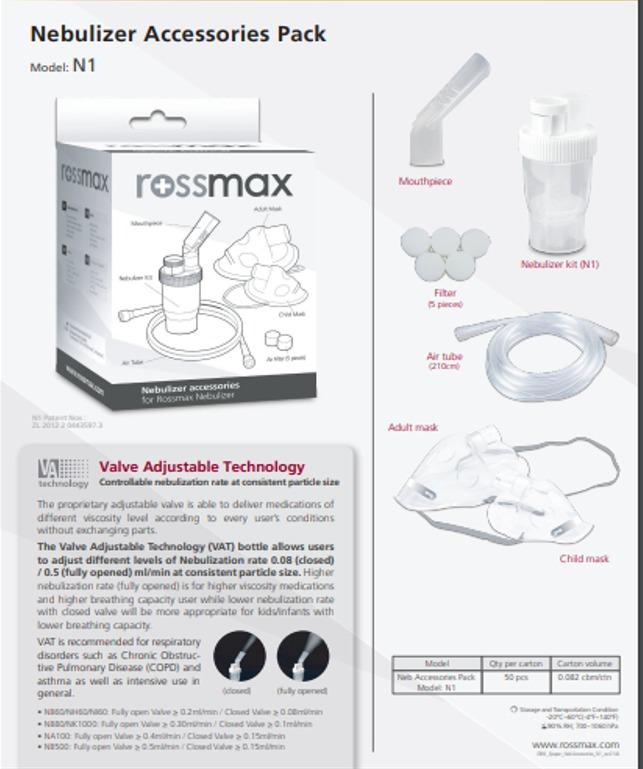 Rossmax  Nebulizer ACCESSORIES