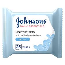 JOHNSON & JOHNSON DRY SKIN MAKE-UP CLEANSING WIPS 25'S