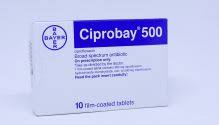 CIPROBAY 500MG, 10 TABLETS
