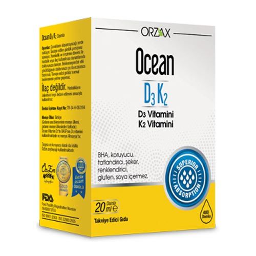 Ocean D3K2 400IU Oral Drops 20ml