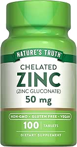 Nature's Truth Chelated Zinc 50mg | 100 Tablets
