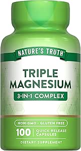 Nature's Truth Triple Magnesium Complex Supplement | 100 Capsules