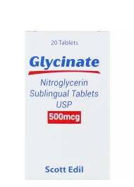 GLYCINATE (NITROGLYCERIN) 500MG SUBLINGUAL TABLETS  20'S
