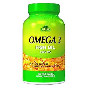 ALFA Natural Omega-3 Fish Oil 1000 Mg 100 SOFTGELS