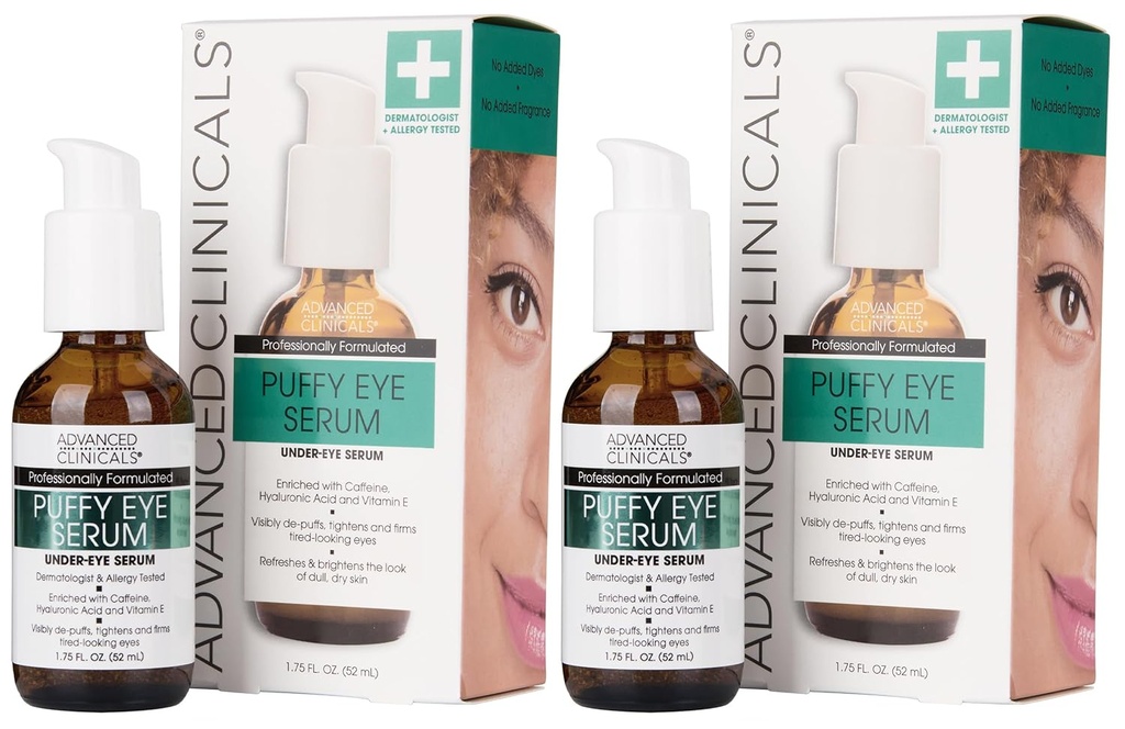 ADVANCED CLINICAL Spuffy Eye Serum, Professional Correction Serum, 1.75 Fl Oz 52 ml