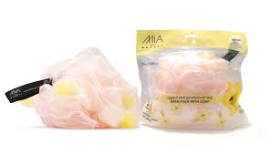 MIA BATH POUF WITH SOUP VANILLA
