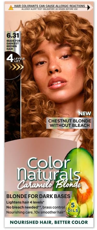 GARNIER COLOR NATURALS CARAMELO 6.31 CHESNUT BLOND WITHOUT BLEACH