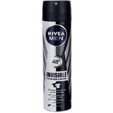 NIVEA DEO SPRAY INVISIBLE BLACK&WHITE MEN 150ML