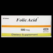 FOLIC ACID MEPACO 500 MCG 20S TAB