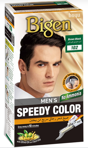 Bigen Men's Hair Color 102 Brown Black Amonia Free