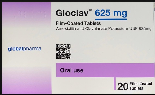 GLOCLAV 625MG 20 TABLETS