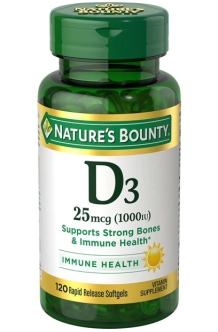 Nature's Bounty Vitamin D3 1000IU 120 softgels 