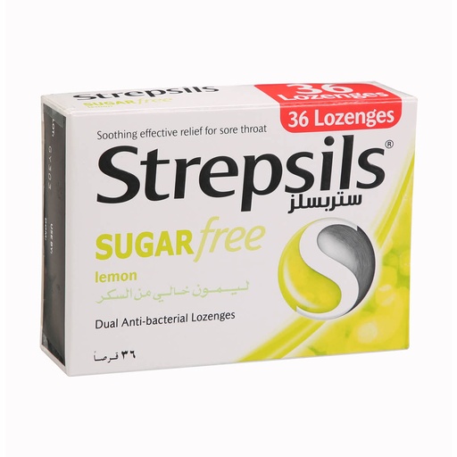 Strepsils Lemon Sugar Free 36 lozenges