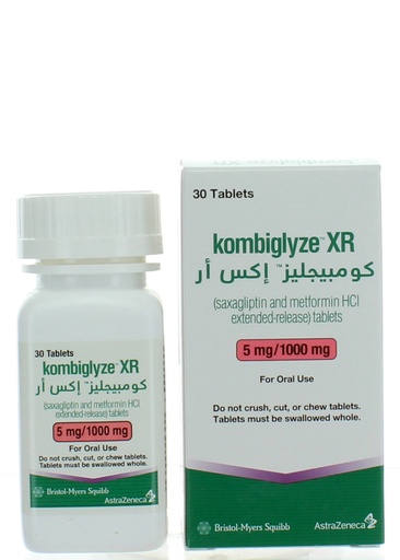 KOMBIGLYZE XR 5/1000MG TABLETS 28'S