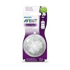 Avent natural slow flow teats +1M