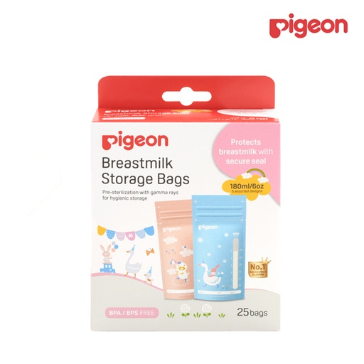 PIGEON (79321) BREASTMILK STORAGE BAG 180ML 25'S