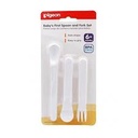PIGEON PLASTIC SPOON & FORK (+6M)