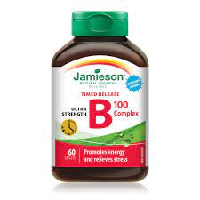 JAMIESON TIME RELEASE VITAMIN B COMPLEX 100MG 60 CAPLETS