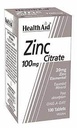 Health Aid Zinc Citrate 100mg 100 tablets