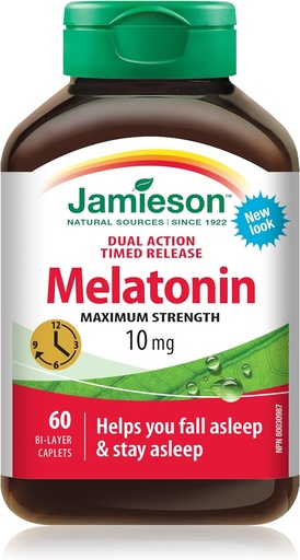 JAMIESON MELATONIN TIME RELEASED 10MG 60 CAPLETS