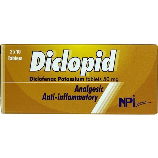 Diclopid 50mg 20 Tablets