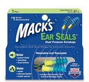 Mack's EAR SEAL EAR PLUGS BLUE/YELLOW