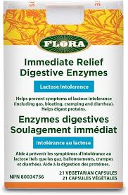 FLORA IMMEDIATE RELIEF DIGESTIVE ENZYMES CAPS 21'S