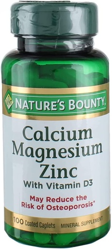 Nature's Bounty Calcium Magnesium Zinc 100 tablets  (copy)