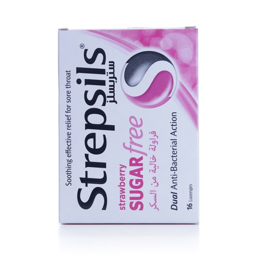 STREPSILS STRAWBERRY SUGAR FREE 16 S