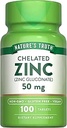 Nature's Truth Chelated Zinc 50mg | 100 Tablets