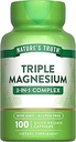 Nature's Truth Triple Magnesium Complex Supplement | 100 Capsules