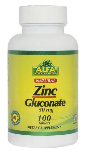 ALFA ZINC GLUCONATE 50MG 100TAB