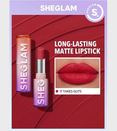 SHEGLAM Dynamatte Boom LL Matte Lipstick-It Takes Guts