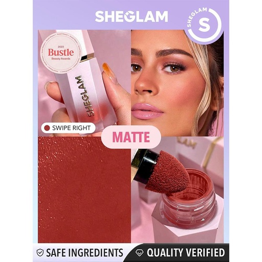 SHEGLAM Color Bloom Liquid Blush-Swipe Right